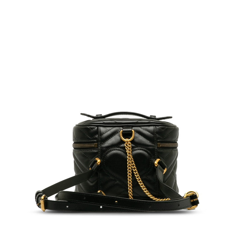 Gucci GG Marmont Mini Backpack 598594 Black Leather Women’s