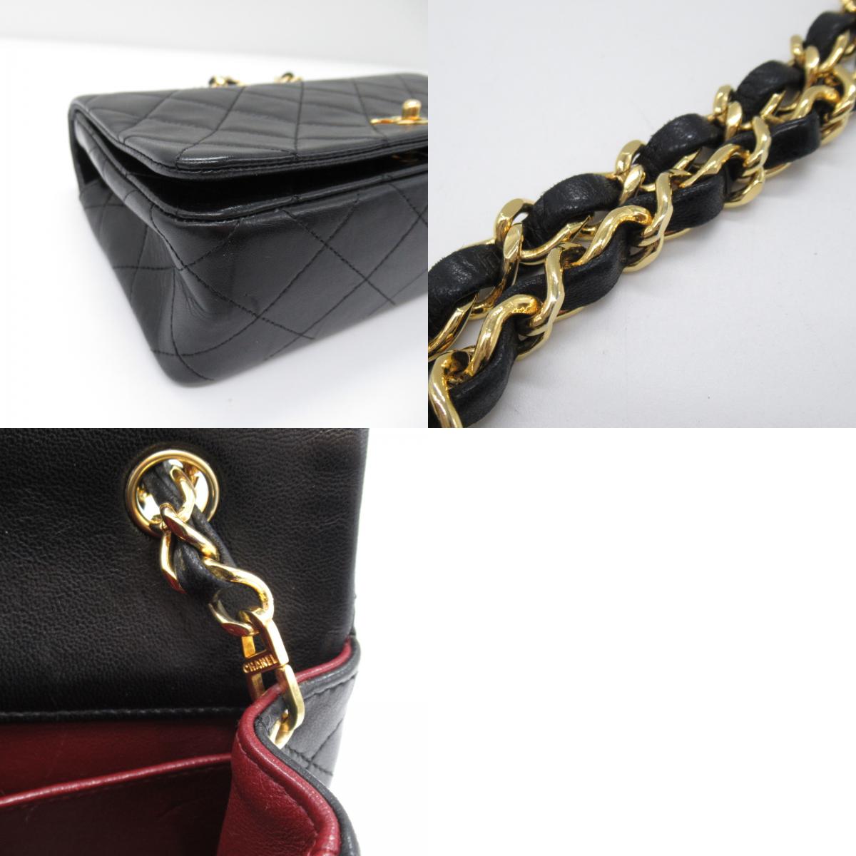 Chanel Mini Matrasse Single Flap Chain Shoulder Bag Shoulder Bag  (Sheep's Leather)  Black