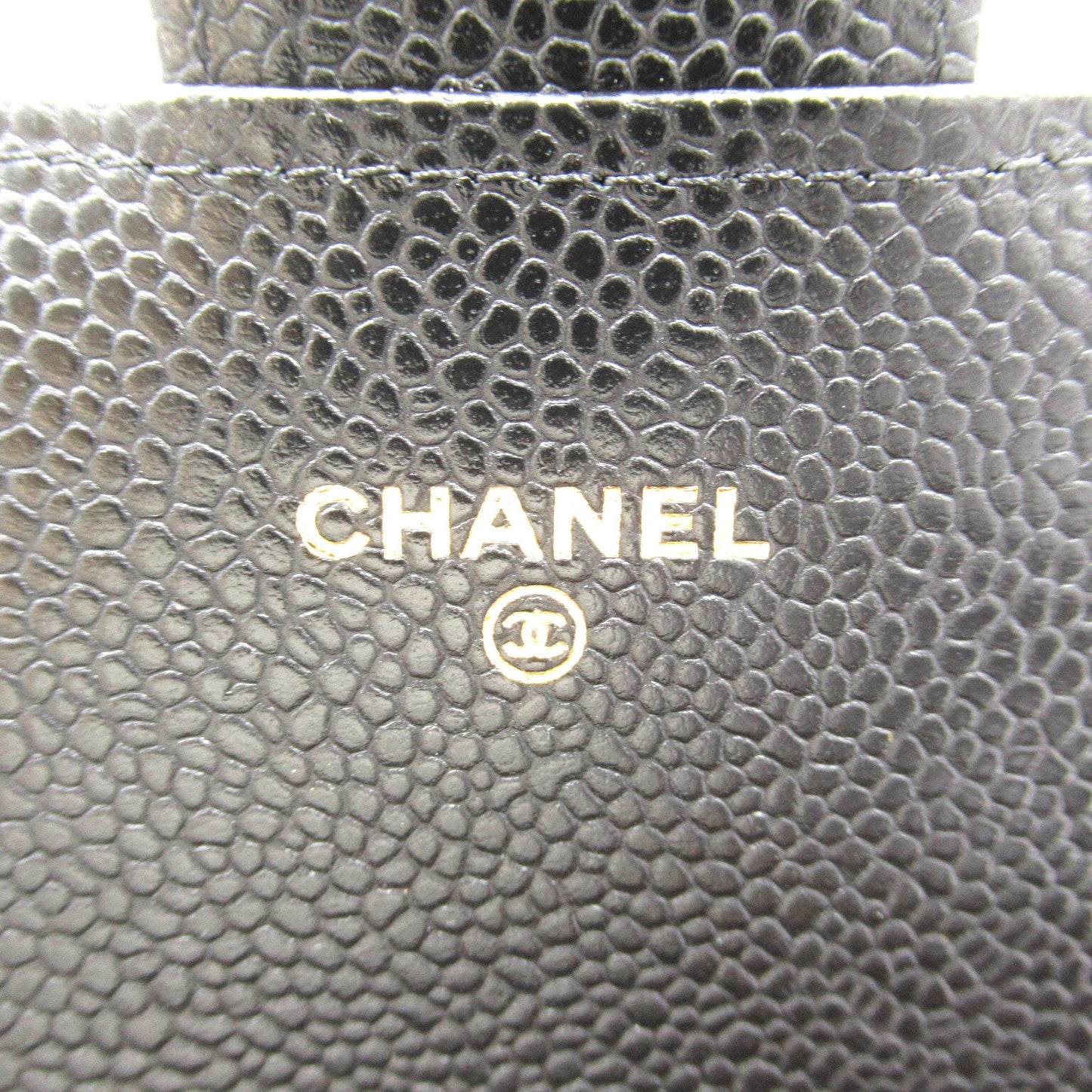 Chanel Zip Long Wallet Double Fold Wallet Caviar S  Black  AP0241