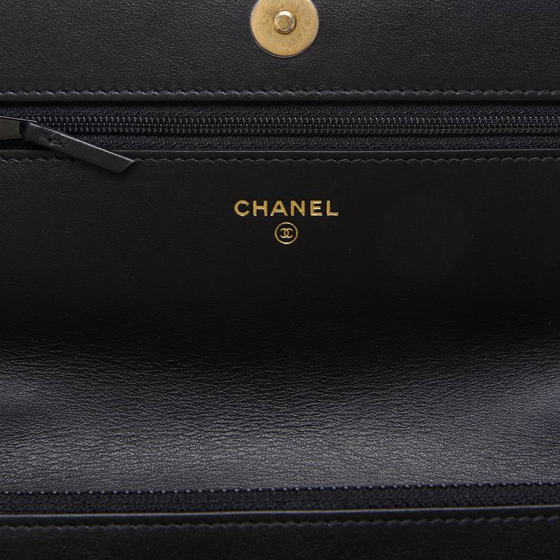 CHANEL 【CHANEL】 CHANEL 19 Matrasse Chain Wallet Tweed Black  Blue (Gen × Silver Gold)  Wallet Coupon Wallet  【French】