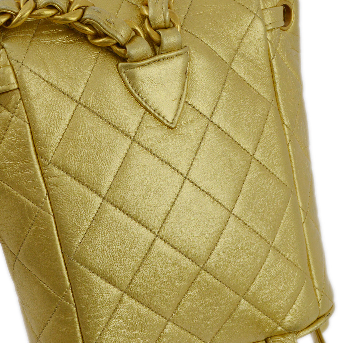 Chanel Gold Lambskin Duma Backpack Small