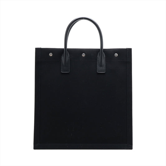 Saint Laurent  Livgorch canvas x leather Tote bag black 632539