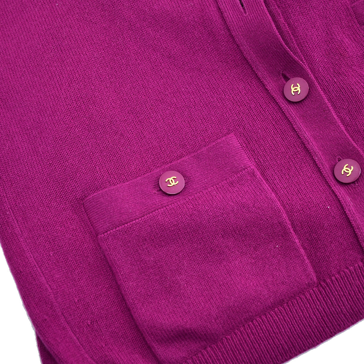 Chanel Cardigan Purple 95A #38