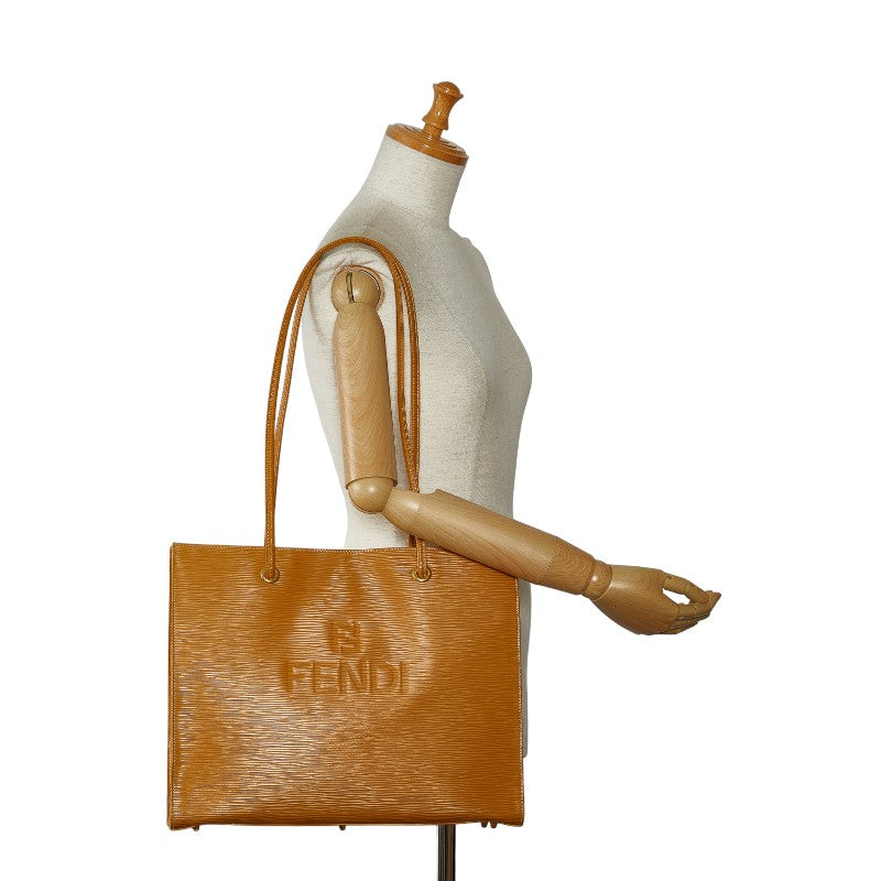 Fendi Logo Tote Bag Yellow Shoulder Bag  Fendi