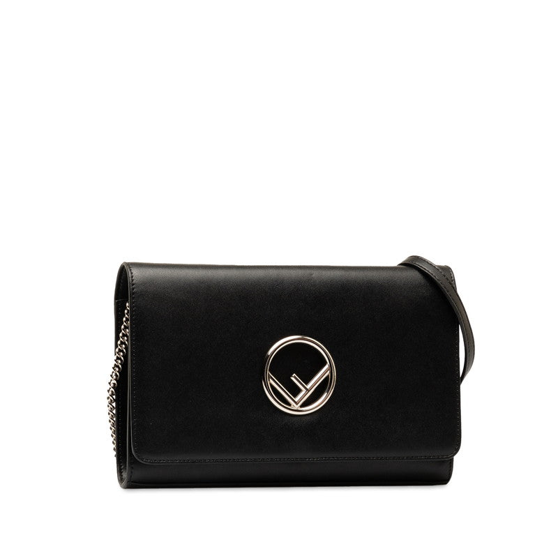 Fendi Cheese Chain Wallet S Bag 8BS004 Black Leather  Fendi