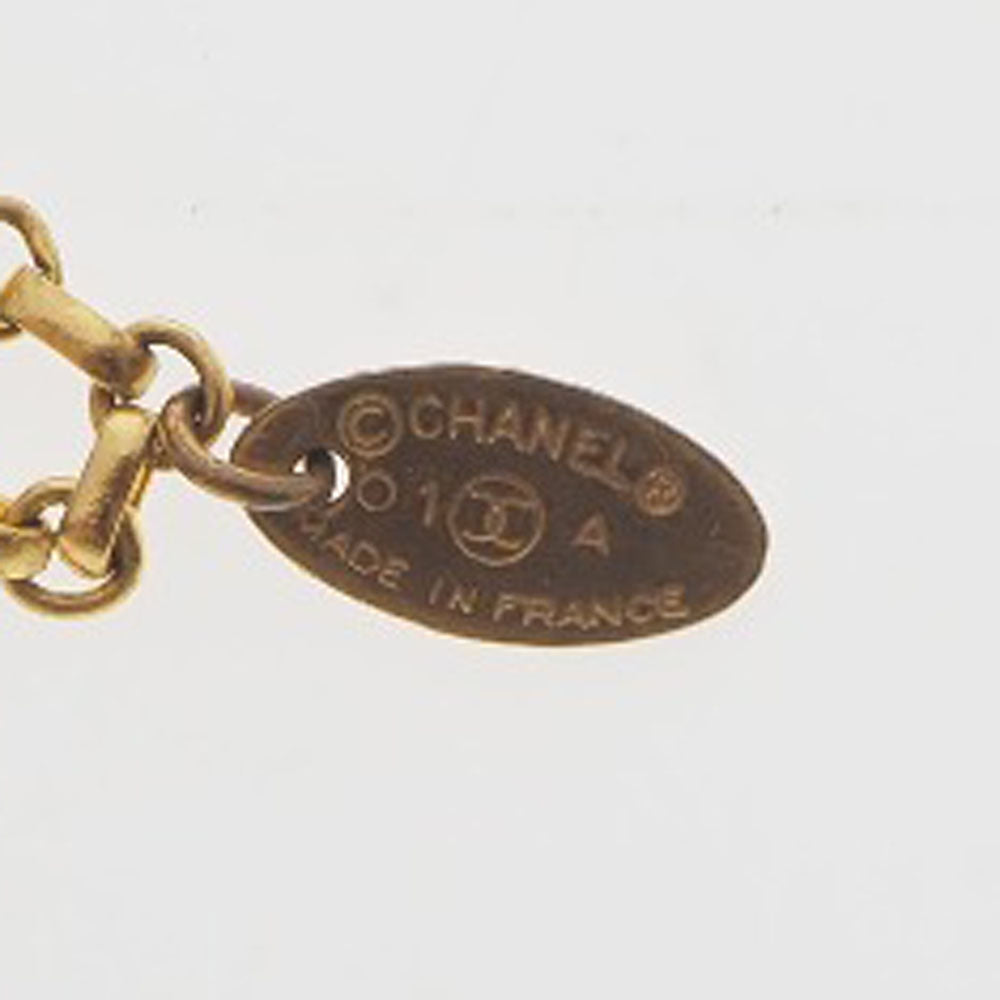 Chanel Chanel Coco Mark Bracelet Clover Color Stone G Mack x Natural Stone French made 2001 Gold 01A  42.8g COCO Mark