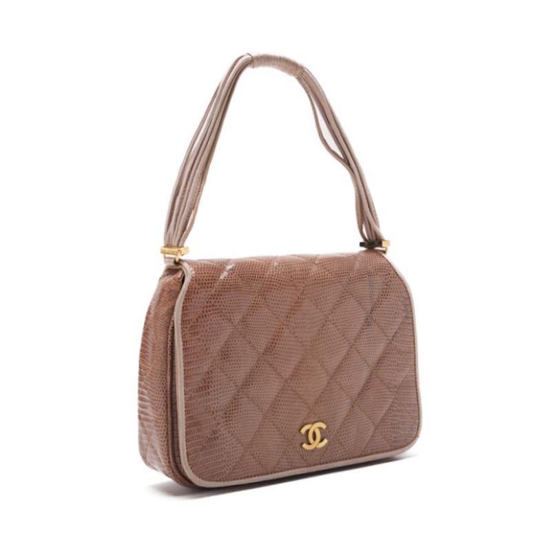 CHANEL 【CHANEL】 Matrasse Push Lock Full Flop Handbag Rizard Beige   Bag Lady Handbag Hybrid 【 Delivery】 ' Handbag HYBRAND 【Free Delivery】 Ladies' Handbag HYBRAND Online