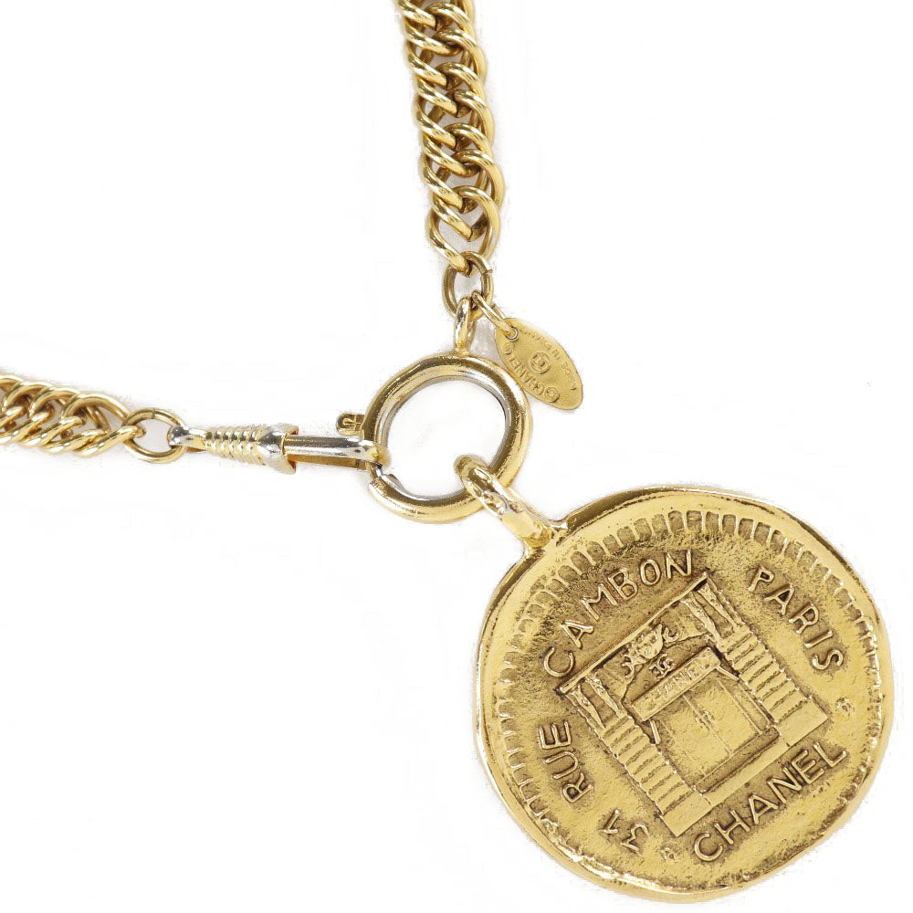 CHANEL Necklace 31 RUE CAMBON Coin G  French made  108.4g