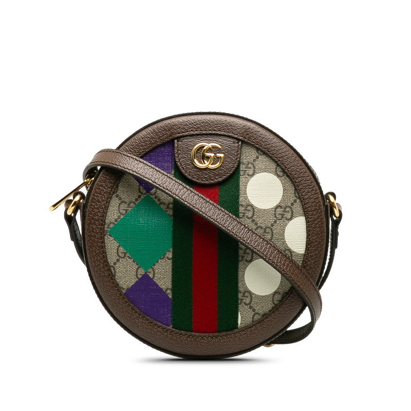 GUCCI Gucci GG Sprime 574978 Shoulder Bag PVC/Leather Beige Brown Lady Gucci