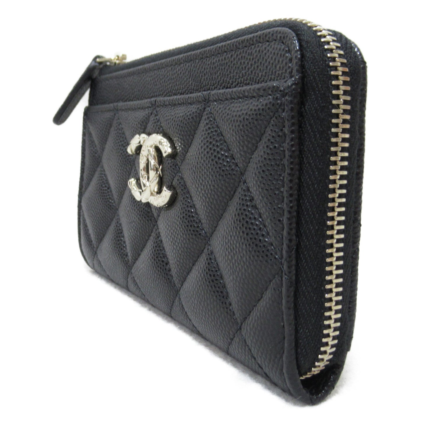 CHANEL Fragment Box Card Box Card Box Accessories Caviar S  Black  AP3982 B16267