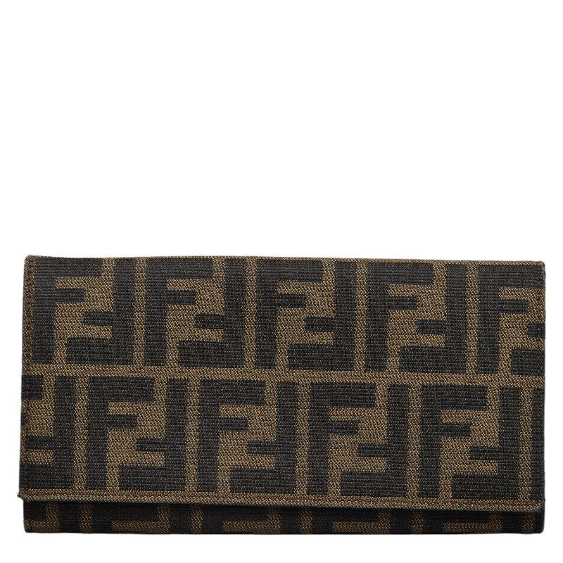 Fendi Zucca Long Wallet 8M0000 Beige Brown Canvas  Fendi