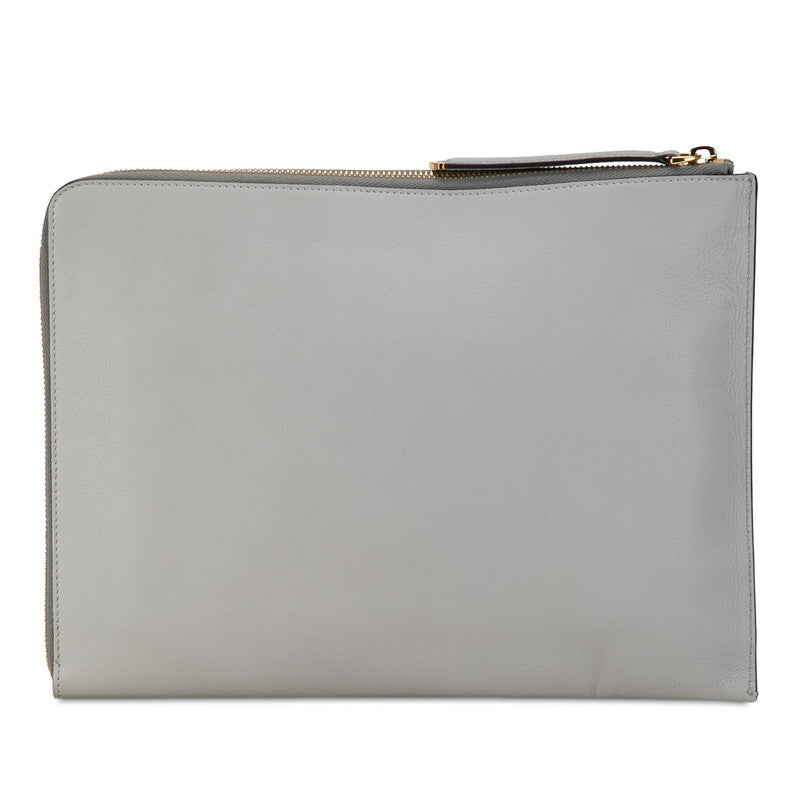 Fendi Multifunctional Clutch Bag 8M0370 Grey Multicolor Leather  Fendi