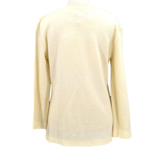 Fendi Long Sleeve Knit Tops Ivory #44