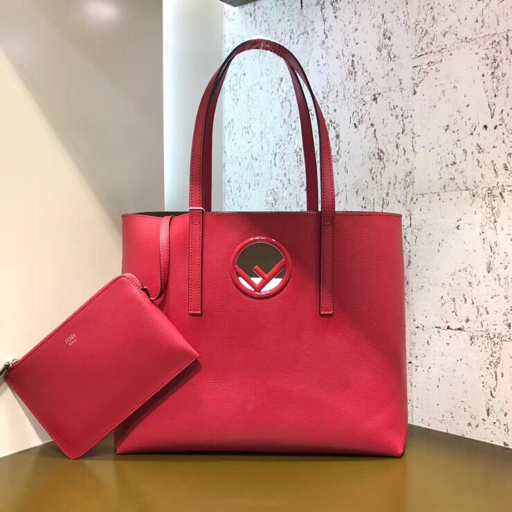 Fendi Cherry Kan I F Logo Shopper Bag