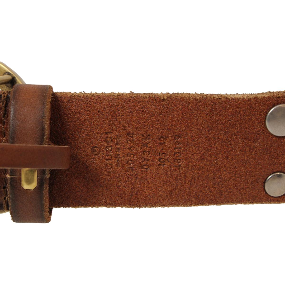 Gucci Marmont GG Brown Leather Studded Belt