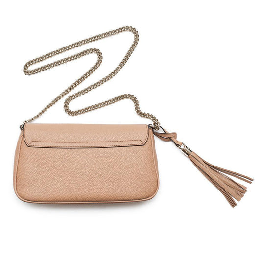 Gucci Soho Disco GG Camelia Beige Tassel Chain Crossbody Bag 536224