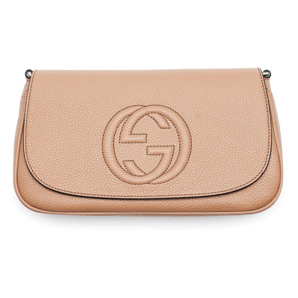 Gucci Soho Disco GG Camelia Beige Tassel Chain Crossbody Bag 536224