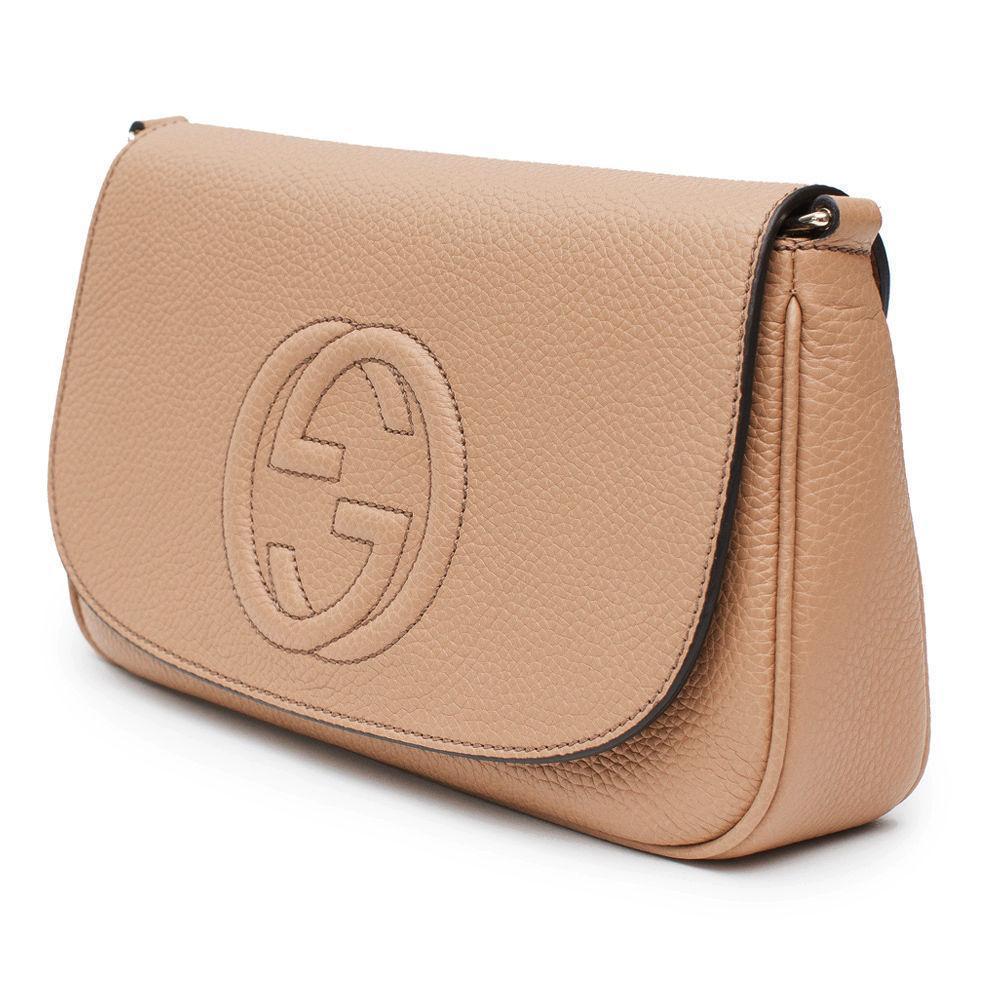 Gucci Soho Disco GG Camelia Beige Tassel Chain Crossbody Bag 536224