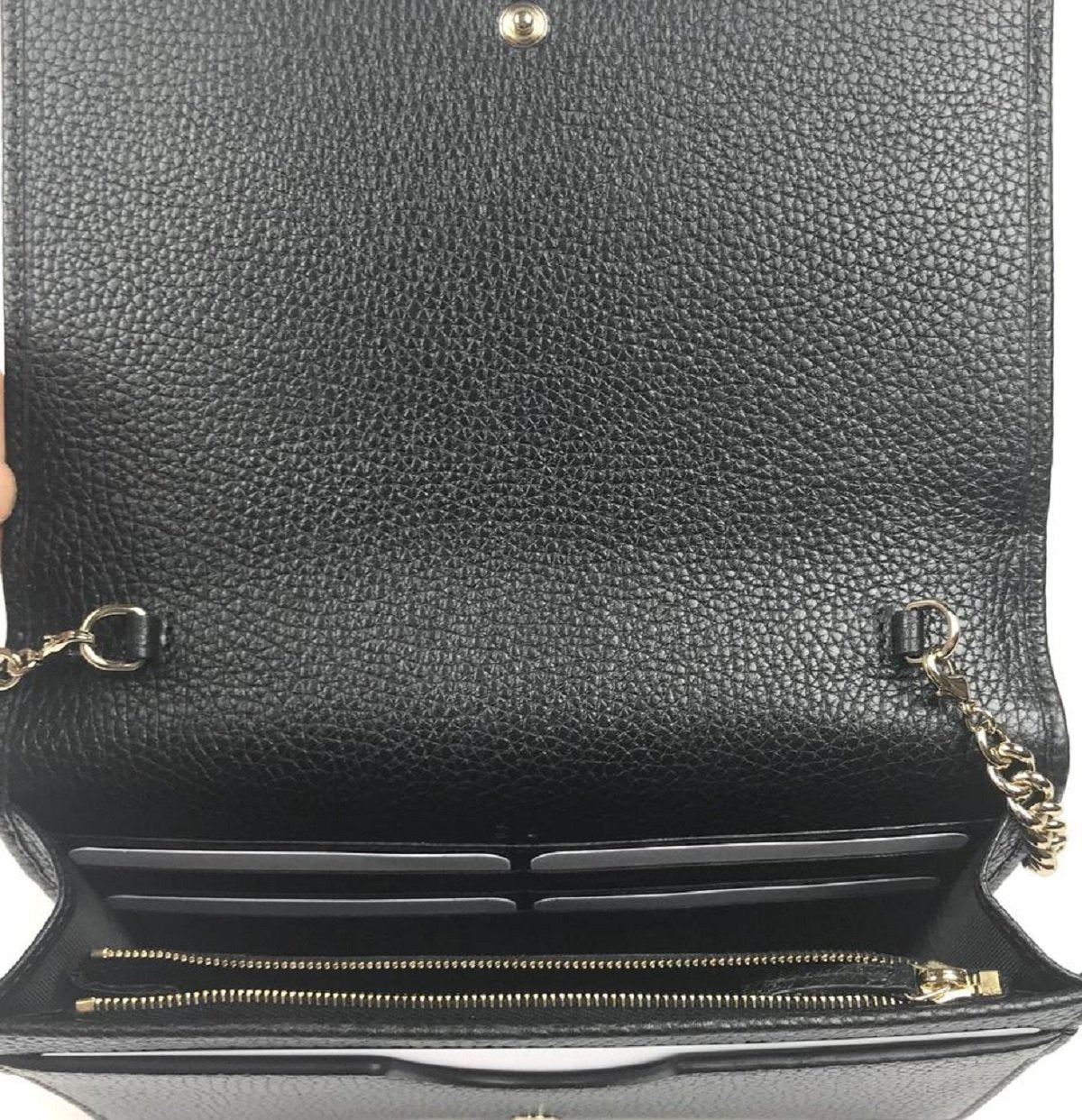 Gucci Soho Wallet on Chain Black Leather Cross Body Bag 598211