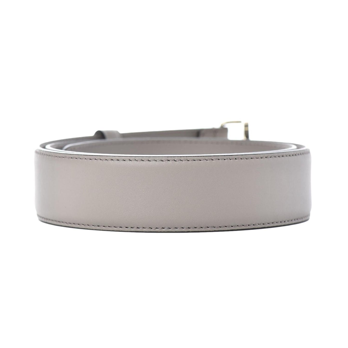 Gucci Storm Grey Leather Interlocking GG Buckle 80/32 Belt 546386