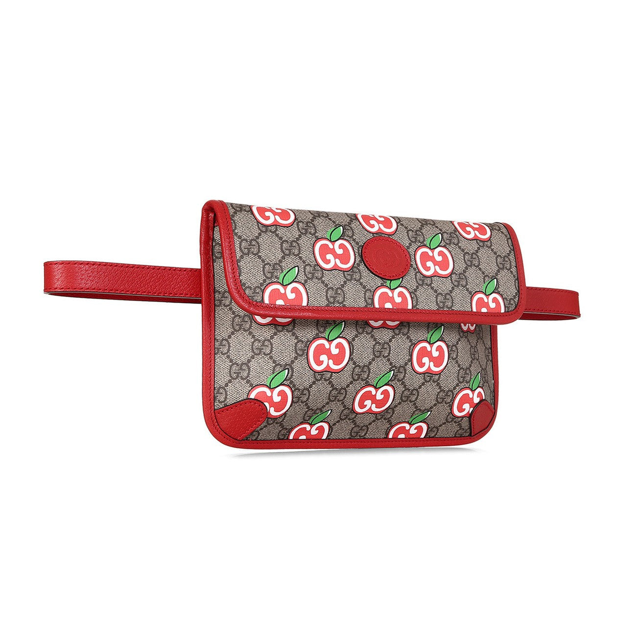 Gucci Supreme Canvas GG Apple Print Belt Bag 625233