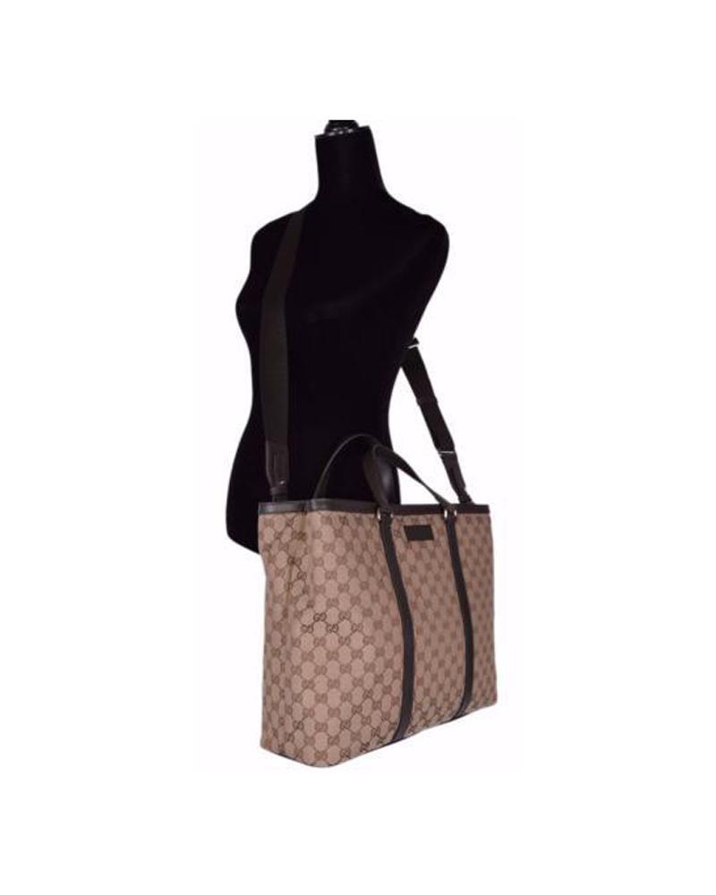 Gucci Unisex Brown Original GG Shopping Tote Handbag 449169