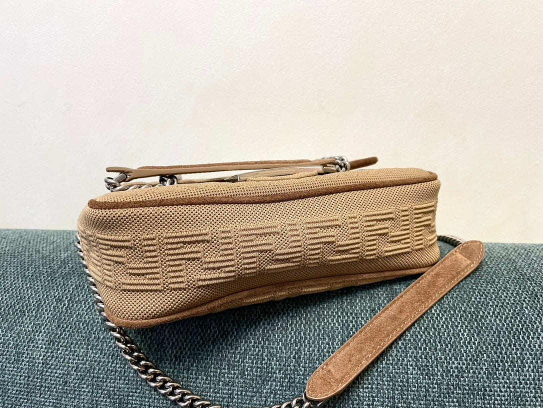 Fendi Midi Baguette Chain Bag