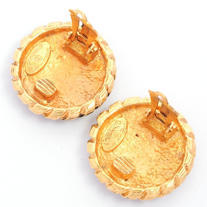 Vintage Chanel Earrings Twist Round