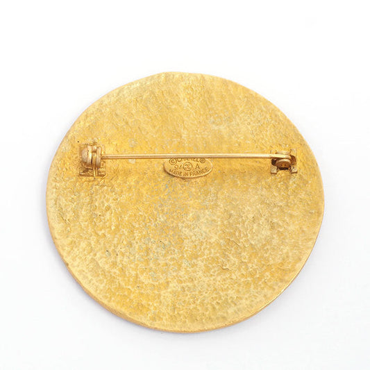 Vintage Chanel Pin Brooch Round CC Logo Gold Women’s