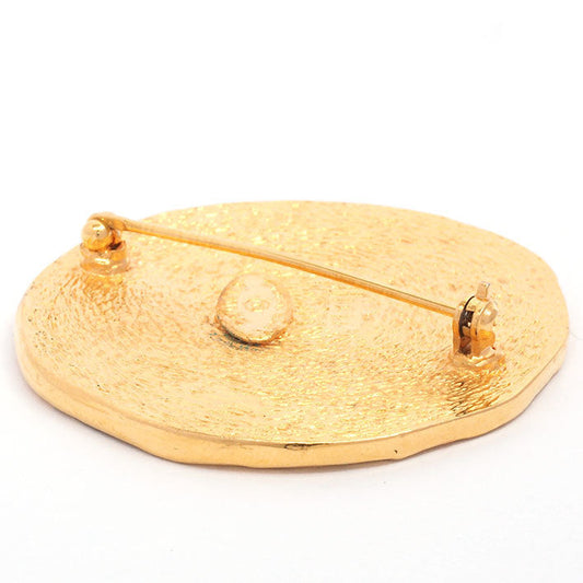 Chanel Plate Brooch Pin Gold