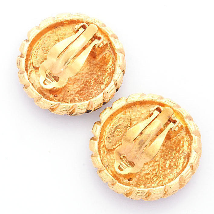 Vintage Chanel Earrings Twist Round