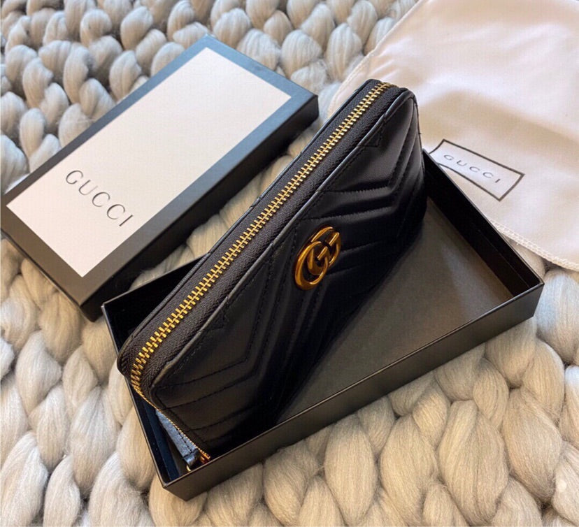 Smooth leather Gucci wallet