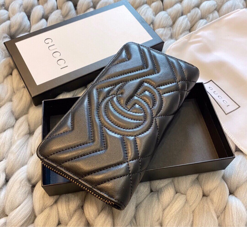 Smooth leather Gucci wallet