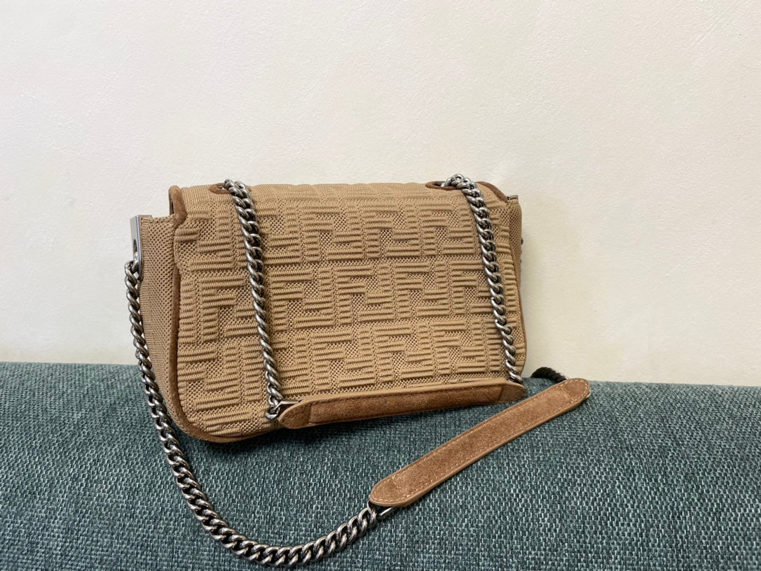 Fendi Midi Baguette Chain Bag