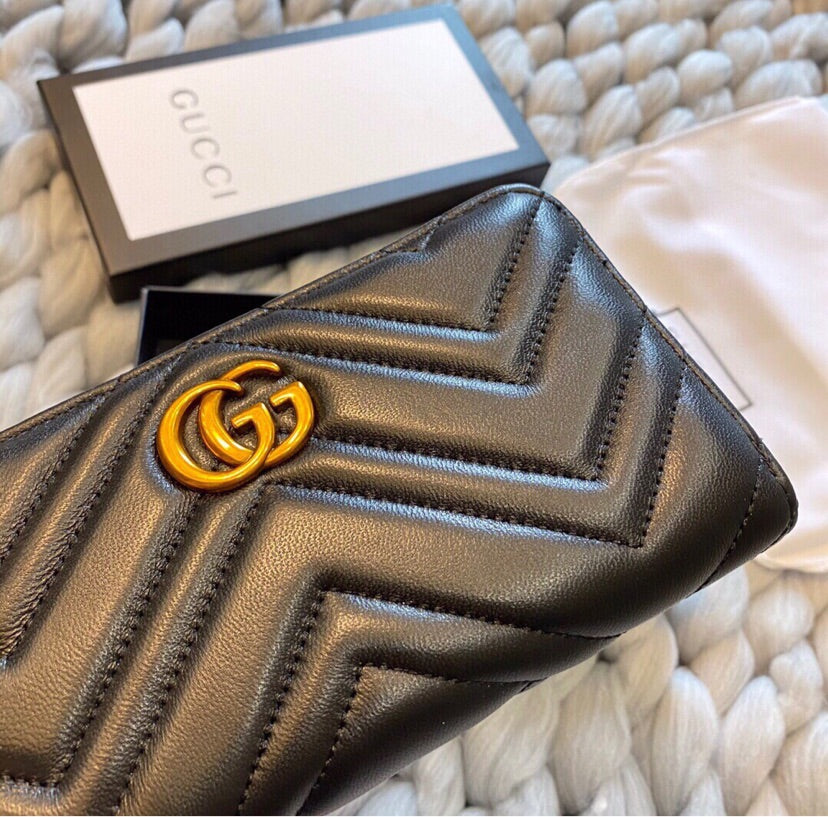 Smooth leather Gucci wallet