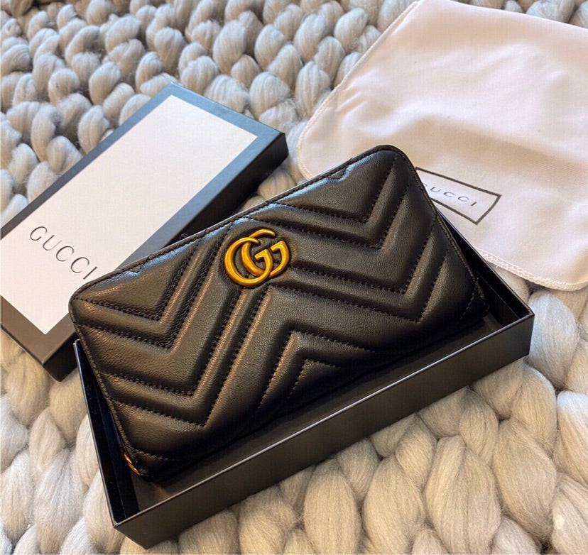 Smooth leather Gucci wallet