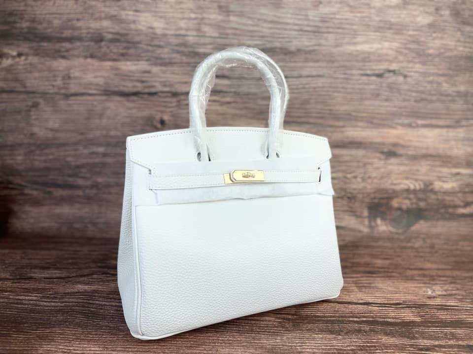 Hermes Birkin 25 Blanc White Epsom Palladium Hardware