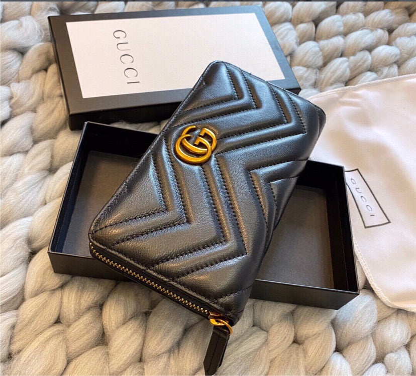 Smooth leather Gucci wallet