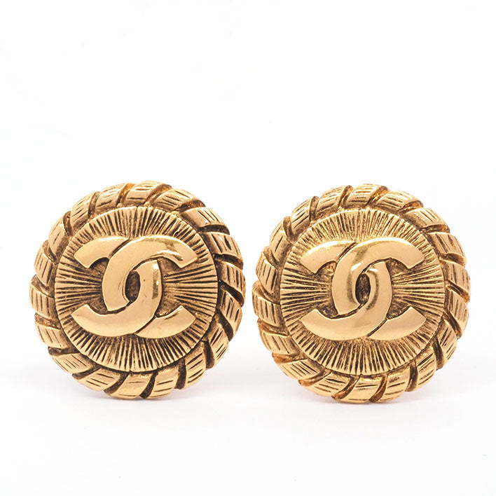 Vintage Chanel Earrings Twist Round