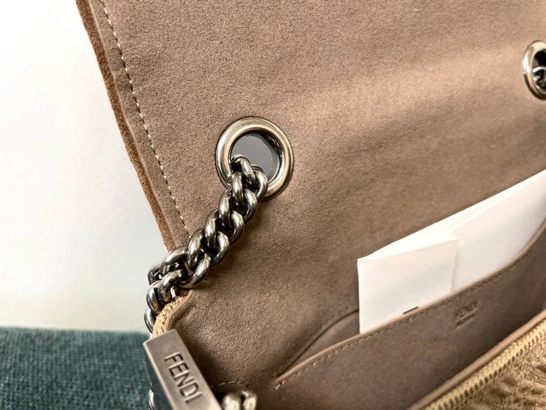 Fendi Midi Baguette Chain Bag