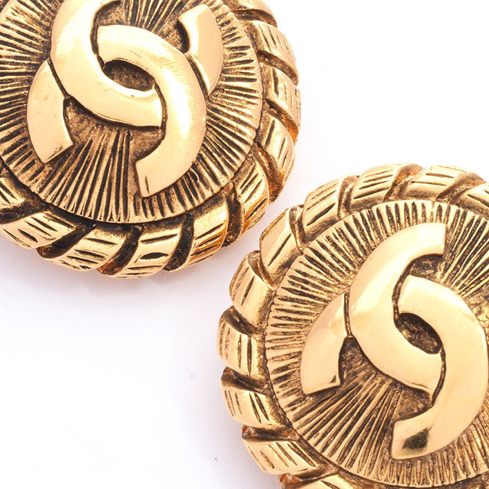 Vintage Chanel Earrings Twist Round