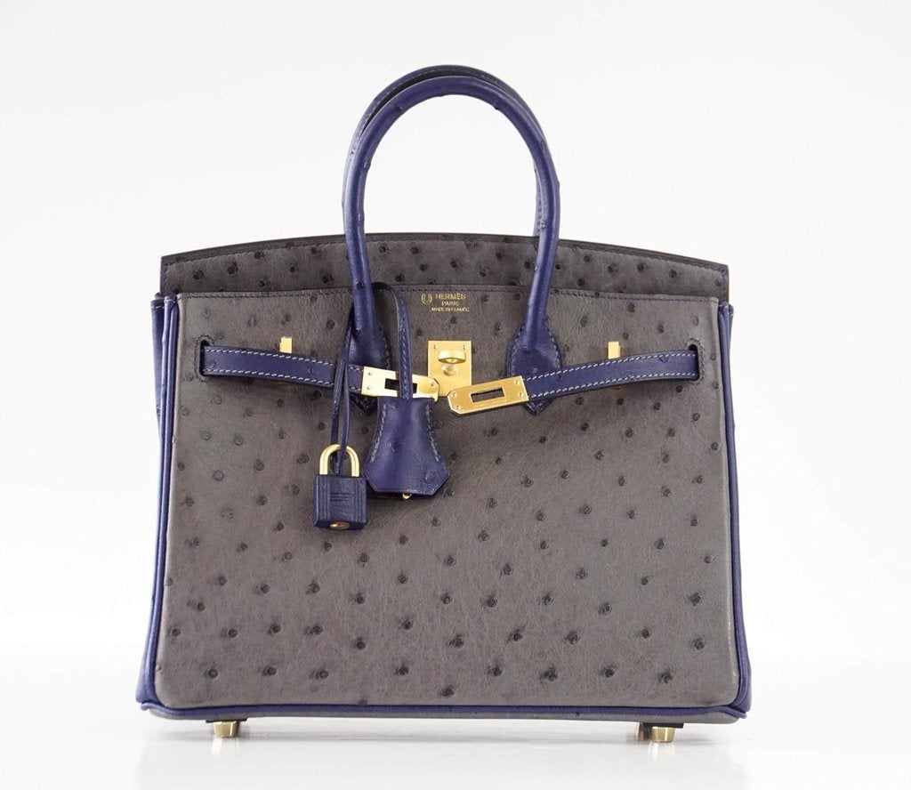 Hermes Birkin 25 HSS Two-Tone Ostrich Bag