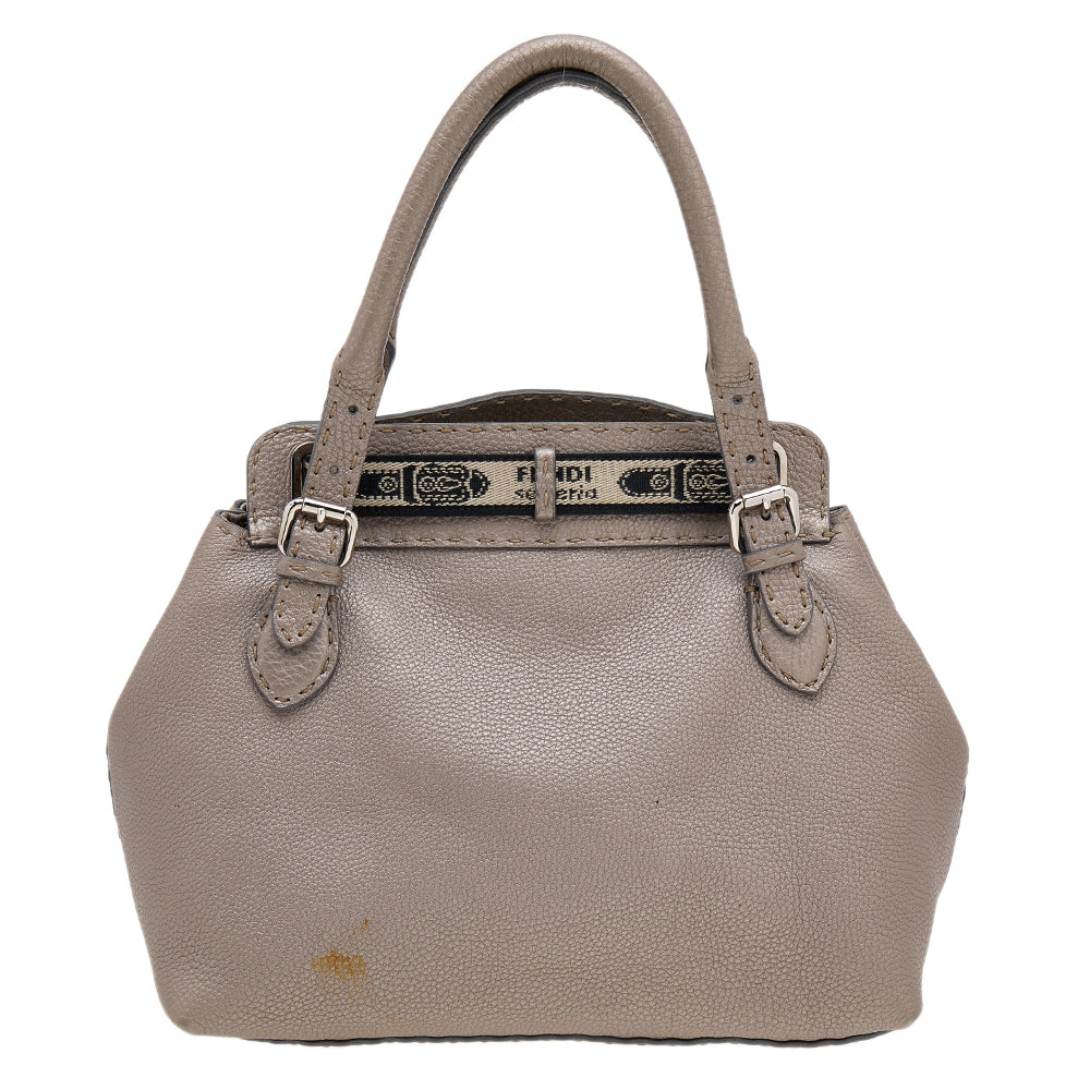 Fendi Grey Selleria Villa Borghese Tote