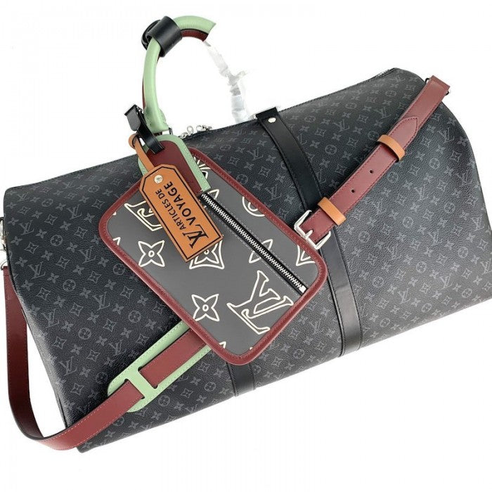 Louis Vuitton Monogram Eclipse Keepall Bandouliere 50 M56856