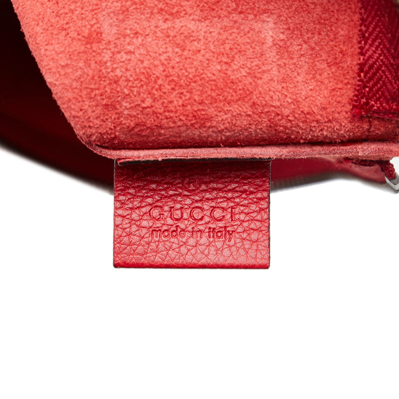 Gucci Medium Portferio Logo Clutch Bag Second Bag Pouch 500981 Red Leather