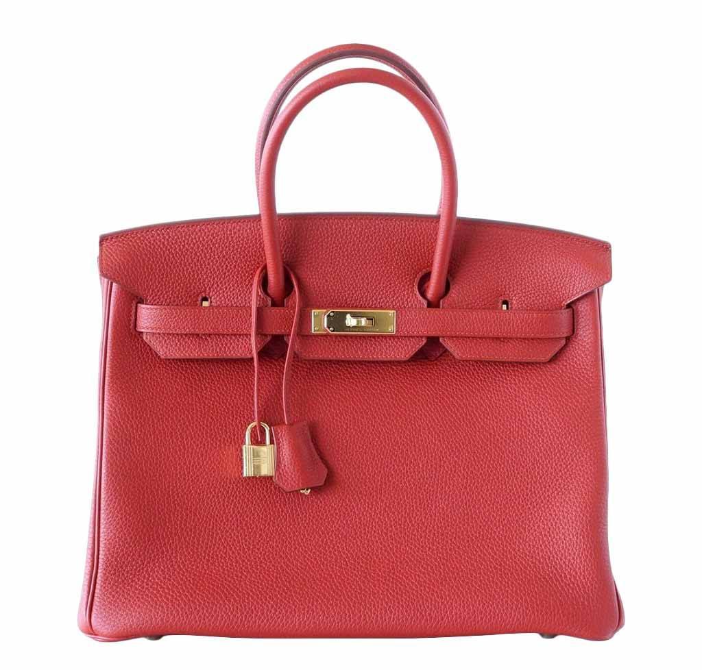 Hermes Birkin 25 Vermillion Bag GHW