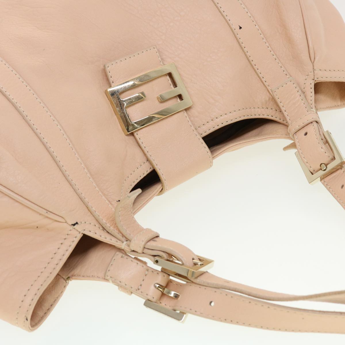 FENDI Buckle Tote Bag Leather Pink  tb663