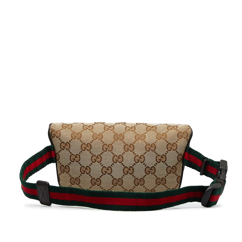 Gucci GG Canvas Sherry Line Waist Bag Body Bag 311159 Beige