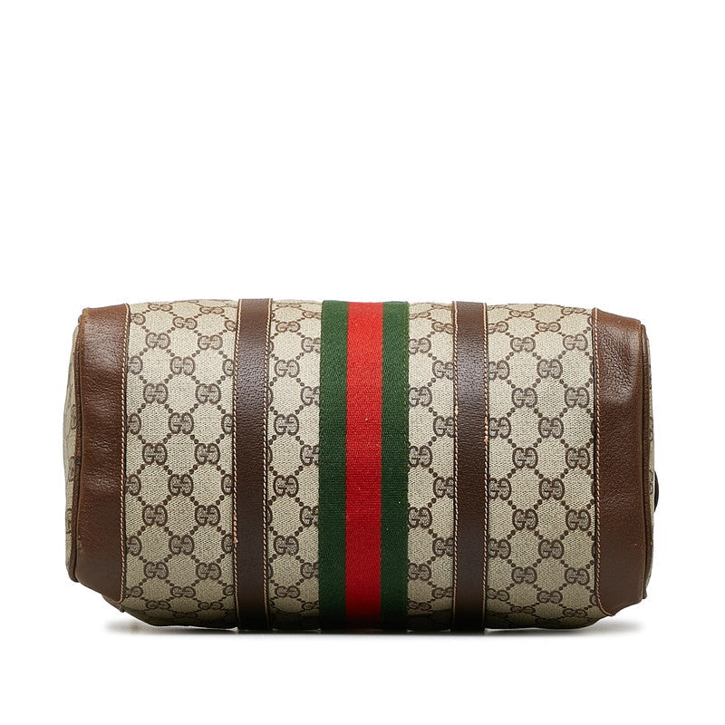 Gucci GG Supreme Sherry Line Mini Boston Bag Handbag Stripe