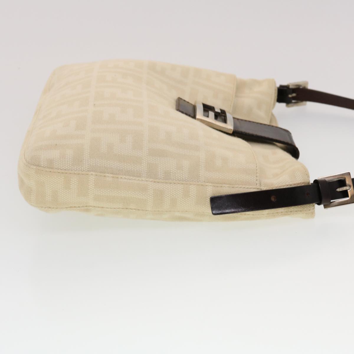 FENDI Zucca Canvas Mamma Baguette Shoulder Bag Beige